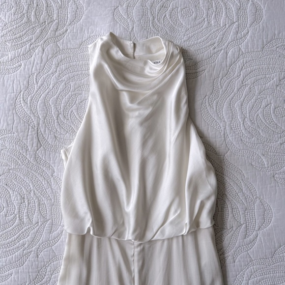Abercrombie & Fitch - High-neck Draped Jumpsuit - White - Picture 5 of 15